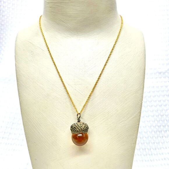 Unique Handcrafted Acorn Necklace - Picture 1 of 6
